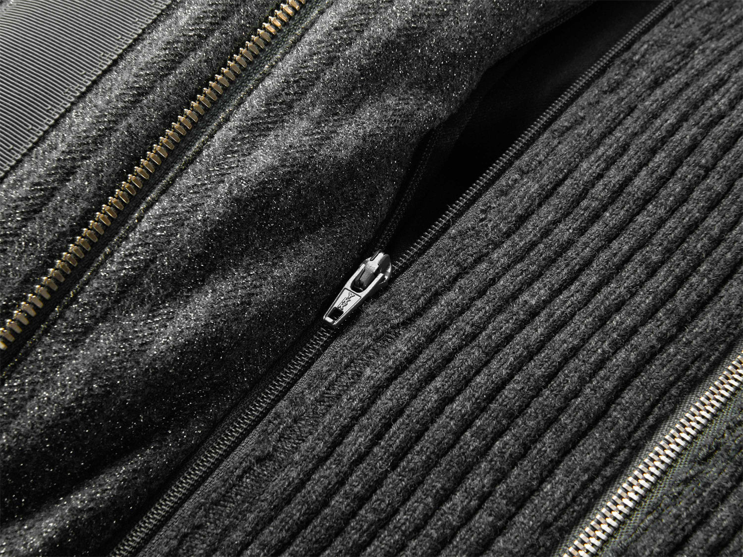 Wool-Blend Long Down Coat | Grey