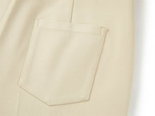 Triacetate Straight Flared Pants | Beige