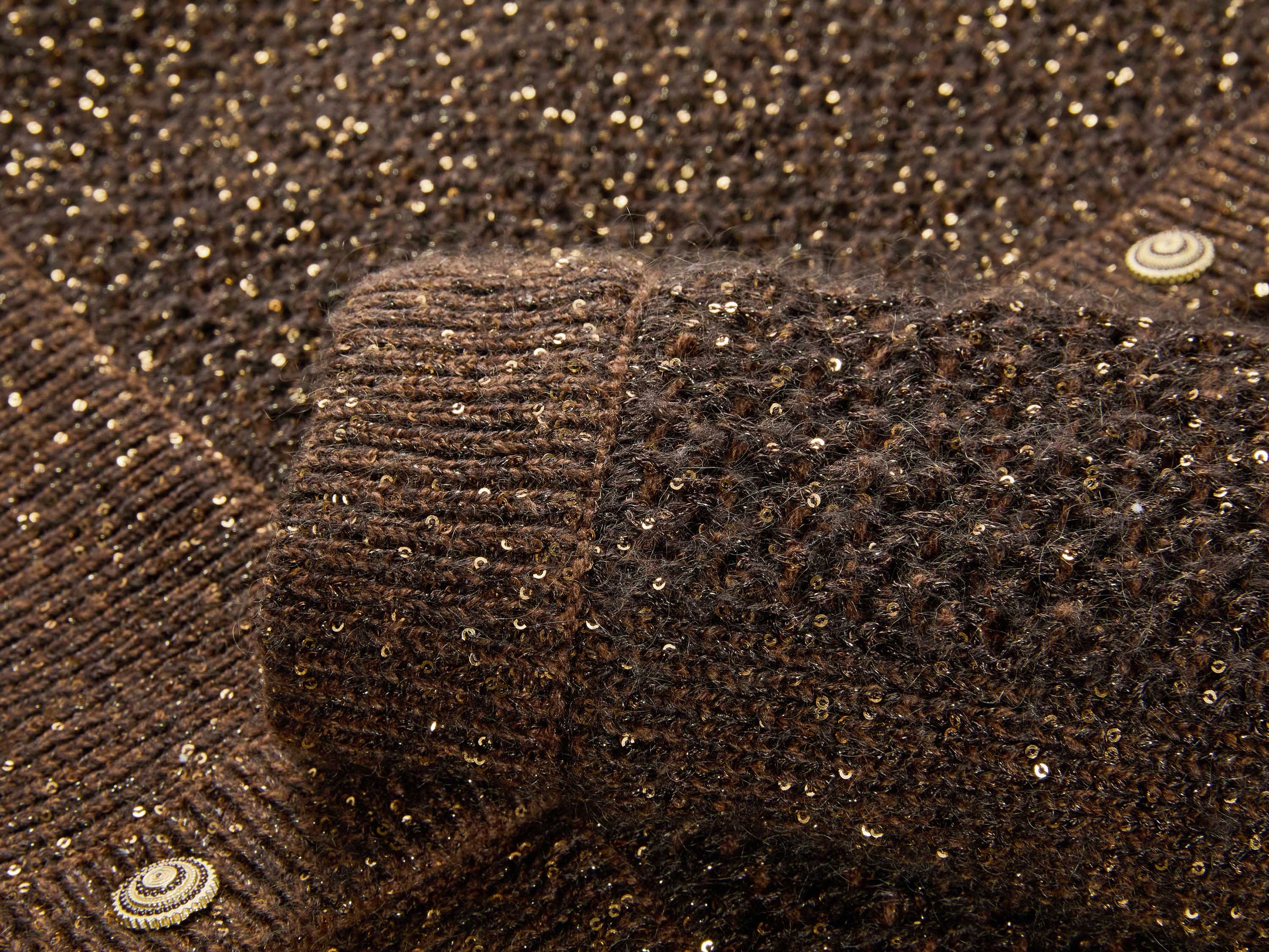 Wool Cardigan | Brown