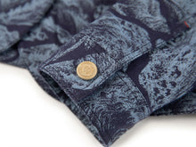 Round Neck Boxy Jacket | Blue