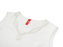 Silk Vest Sleeveless Top | White