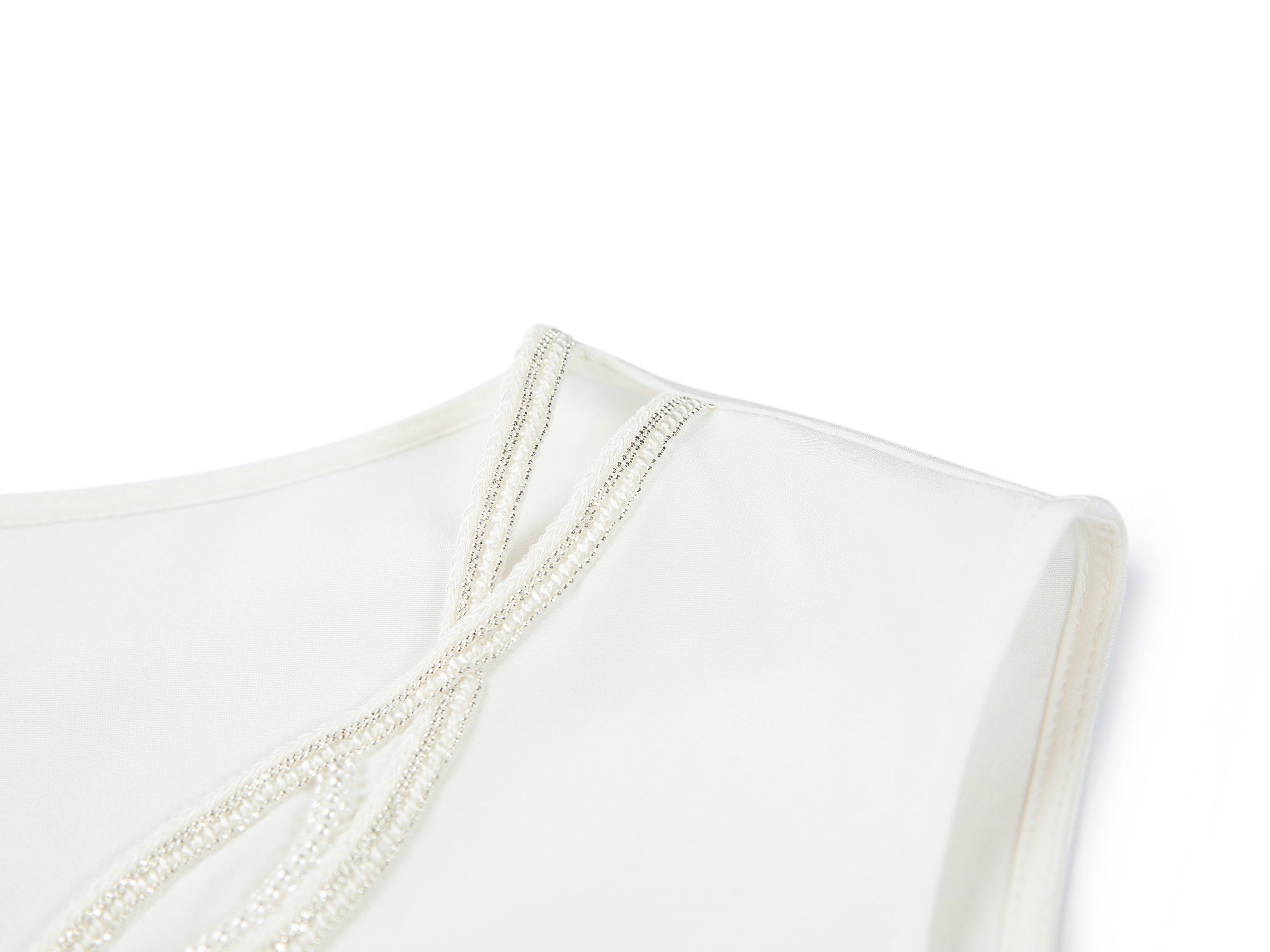 Silk Vest Sleeveless Top | White