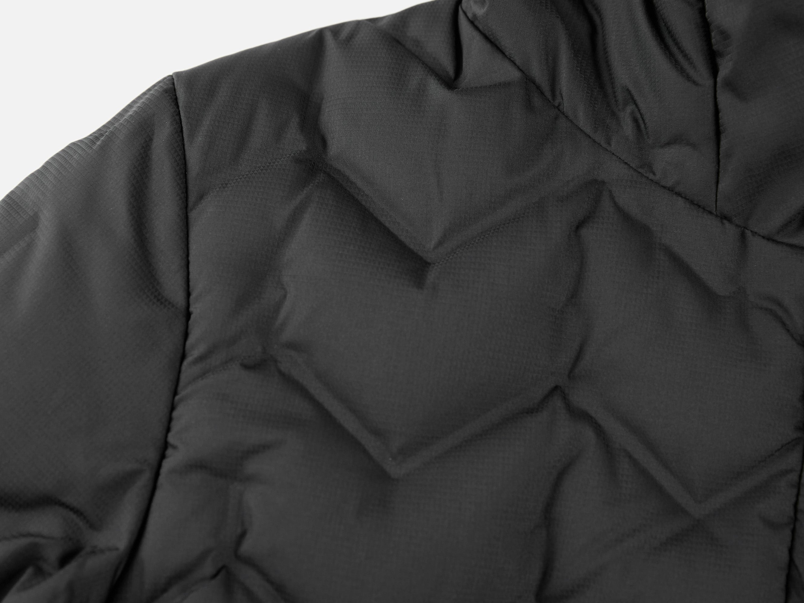 Quilted Long Coat | Black