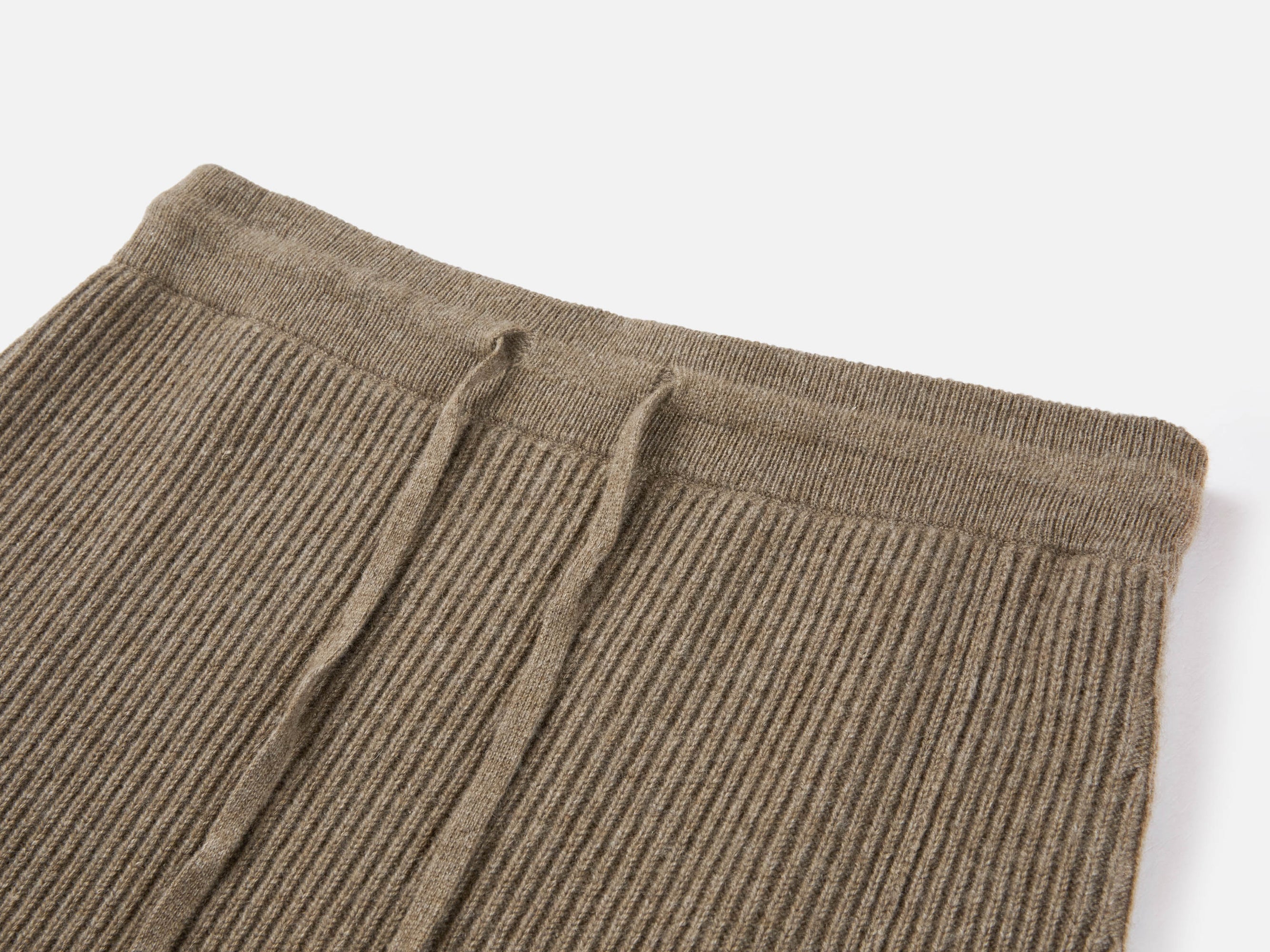Ribbed Cashmere Skirt | Brown