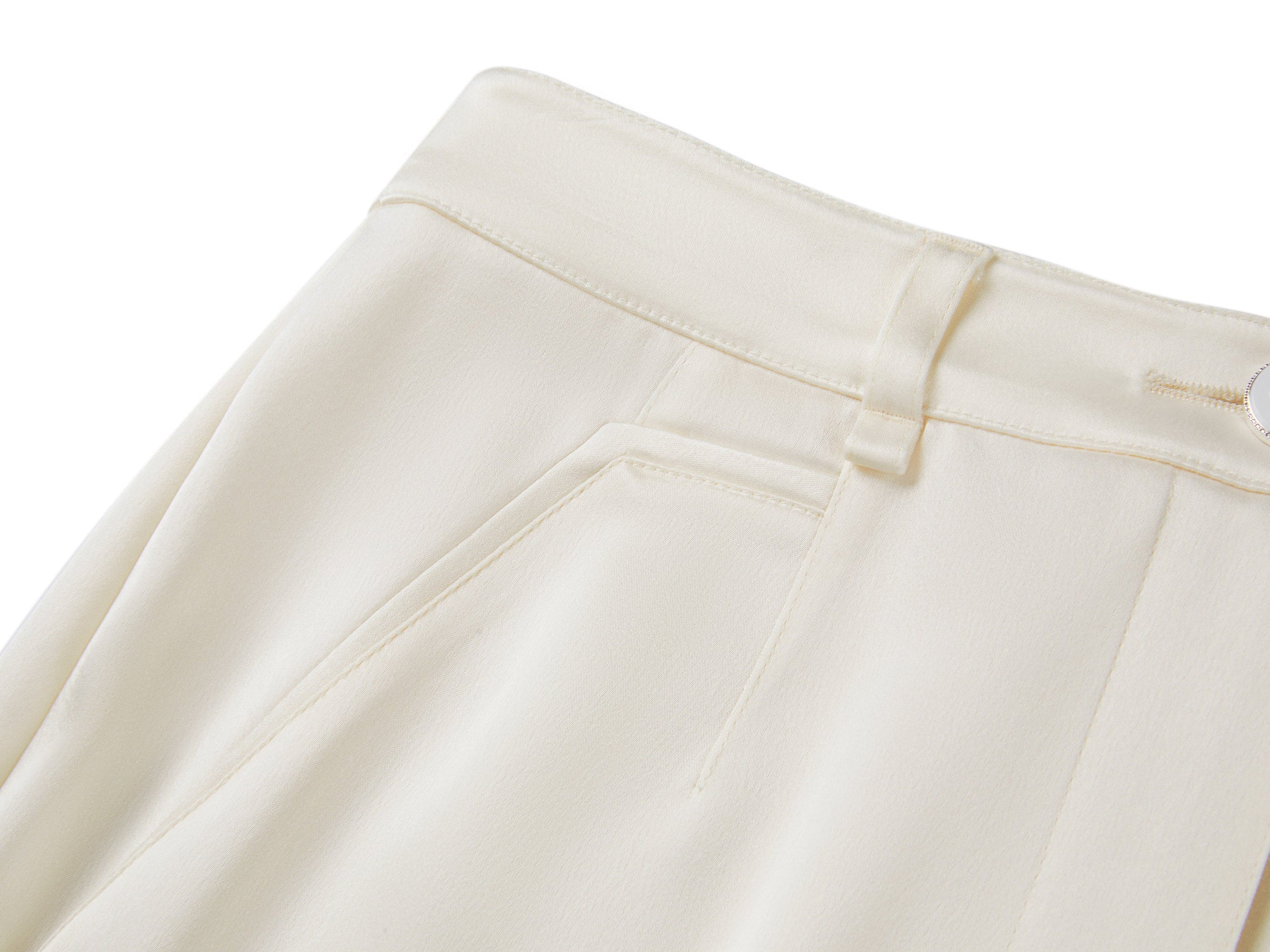 Straight-Leg Trousers | Cream