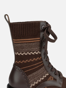 Jacquard Boot | Brown