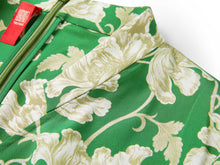 Silk Floral Midi Dress | Vibrant Green/White