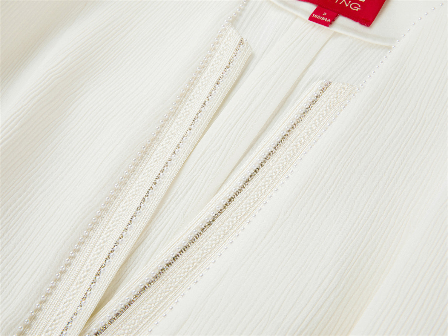 Collarless Short Jacket | White