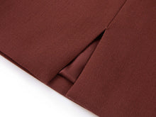 Wool Bag Skirt | Wine Red