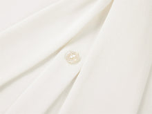 Silk Ribbon Embroidery Collar Shirt | White