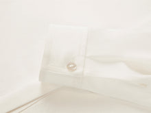 Silk Ribbon Embroidery Collar Shirt | White