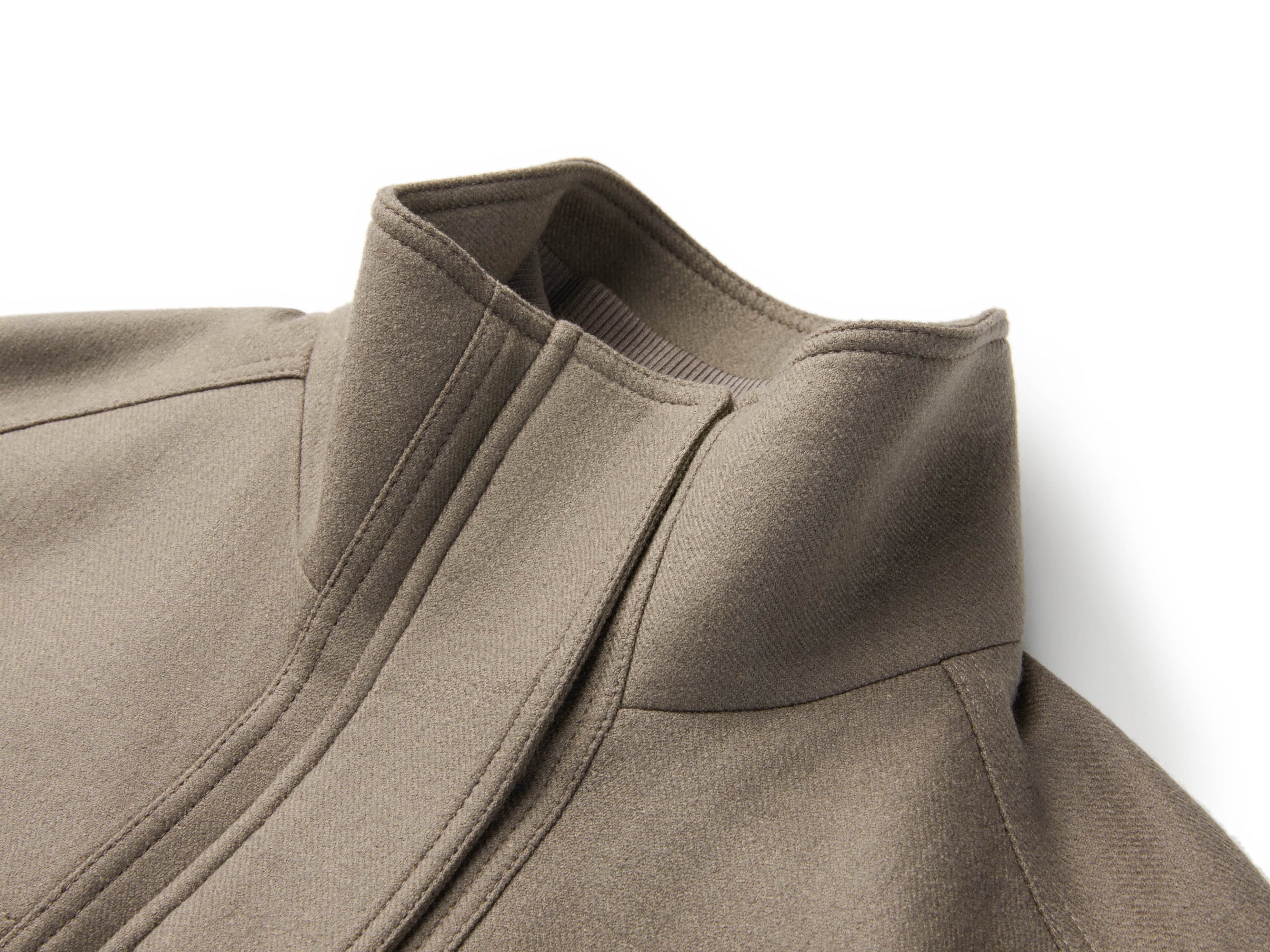 Wool Mulberry Silk Casual Coat | Brown