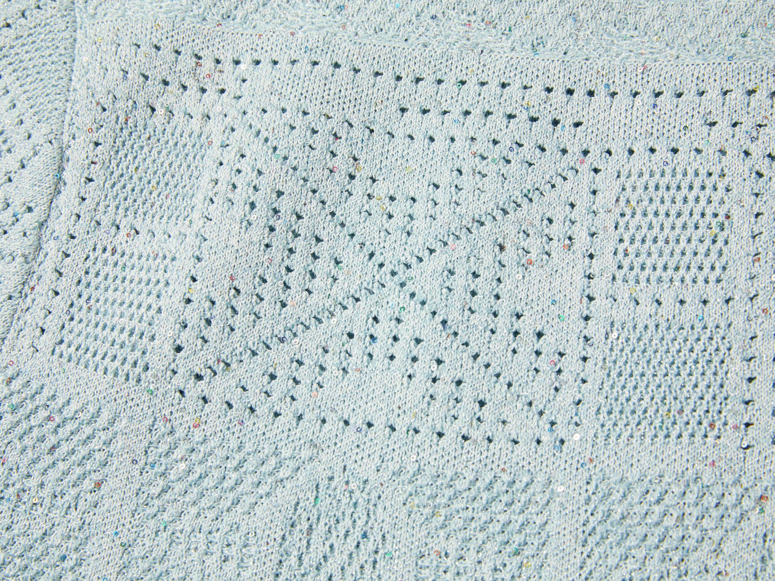Short Sleeve Knit Top | Light Blue