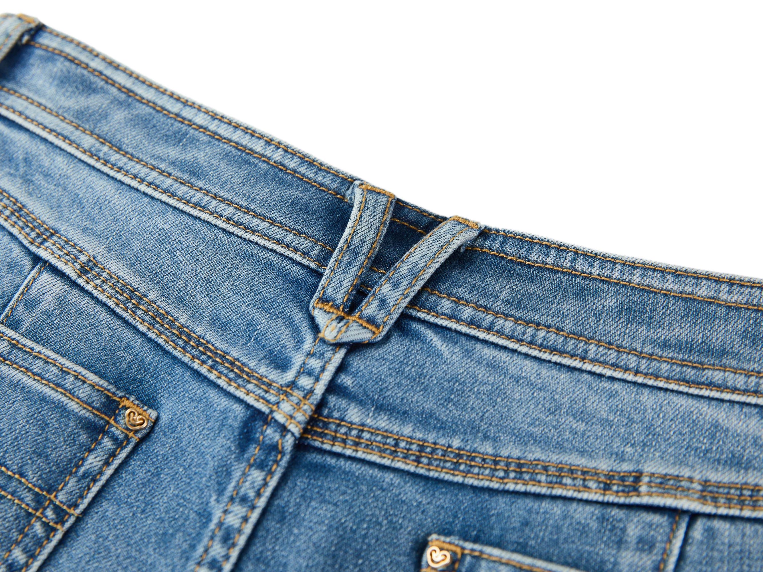 Cleanfit Mulberry Silk Cotton High-Waist Jeans | Navy