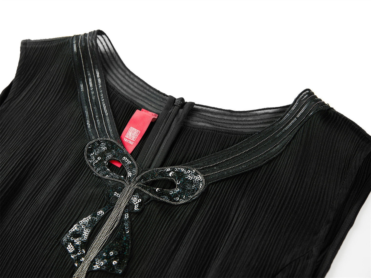 Pleated Triacetate Dress | Black