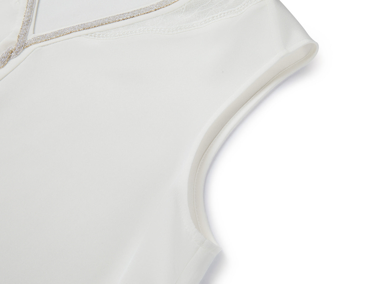 Silk Inner Sleeveless Top | White