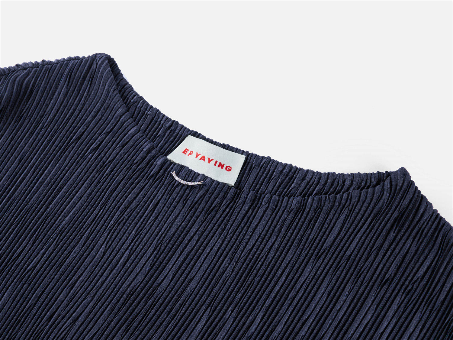 Pleated Slimming Dress | Navy