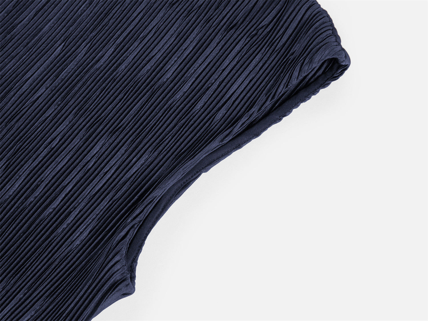 Pleated Slimming Dress | Navy