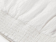 Mulberry Silk V-Neck Jacquard Jacket | White