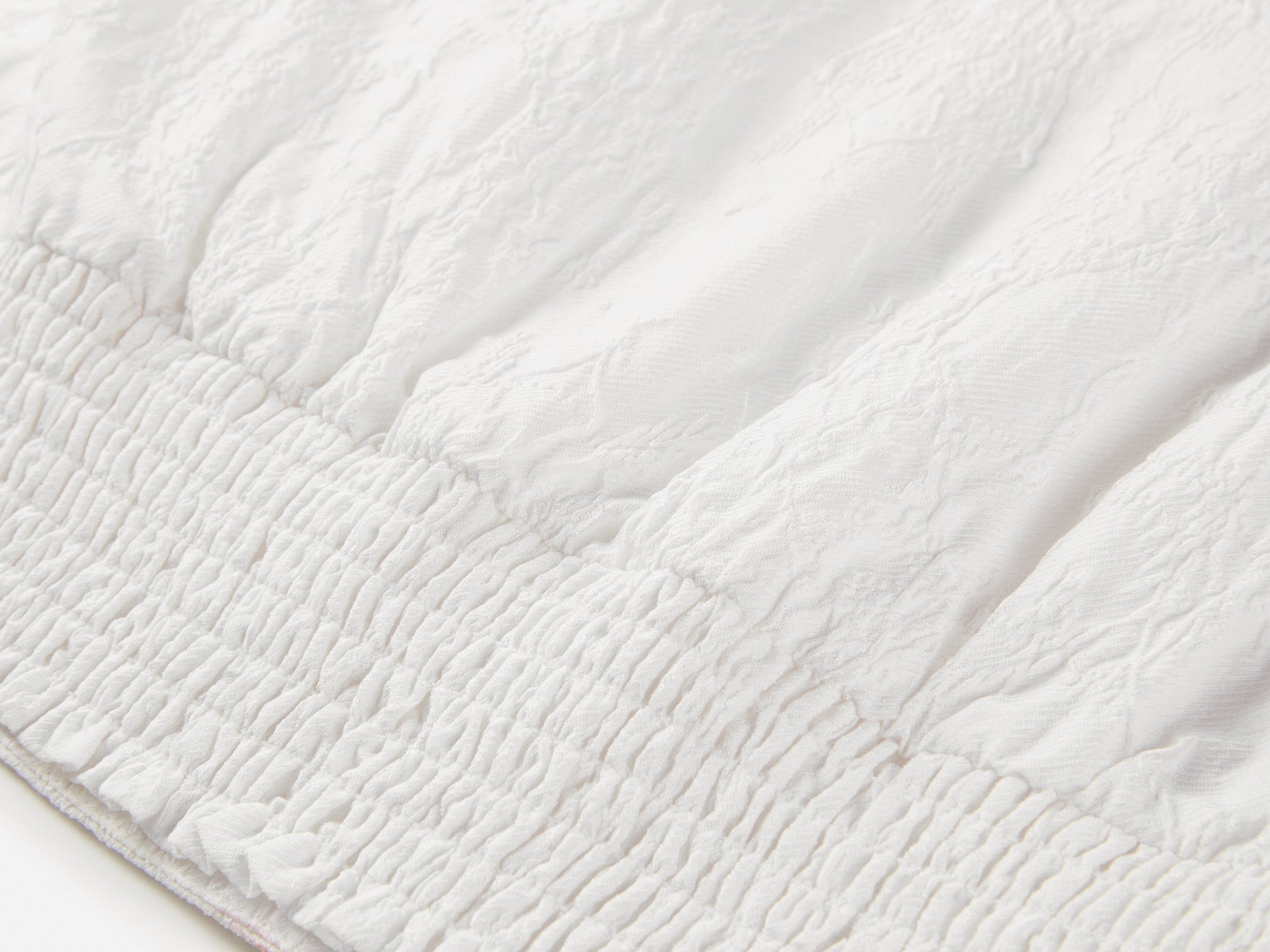 Mulberry Silk V-Neck Jacquard Jacket | White