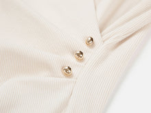 V-Neck Slim-Fit Slimming Top | Beige