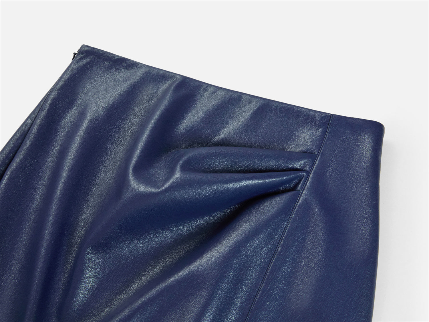 Leather Skirt | Blue