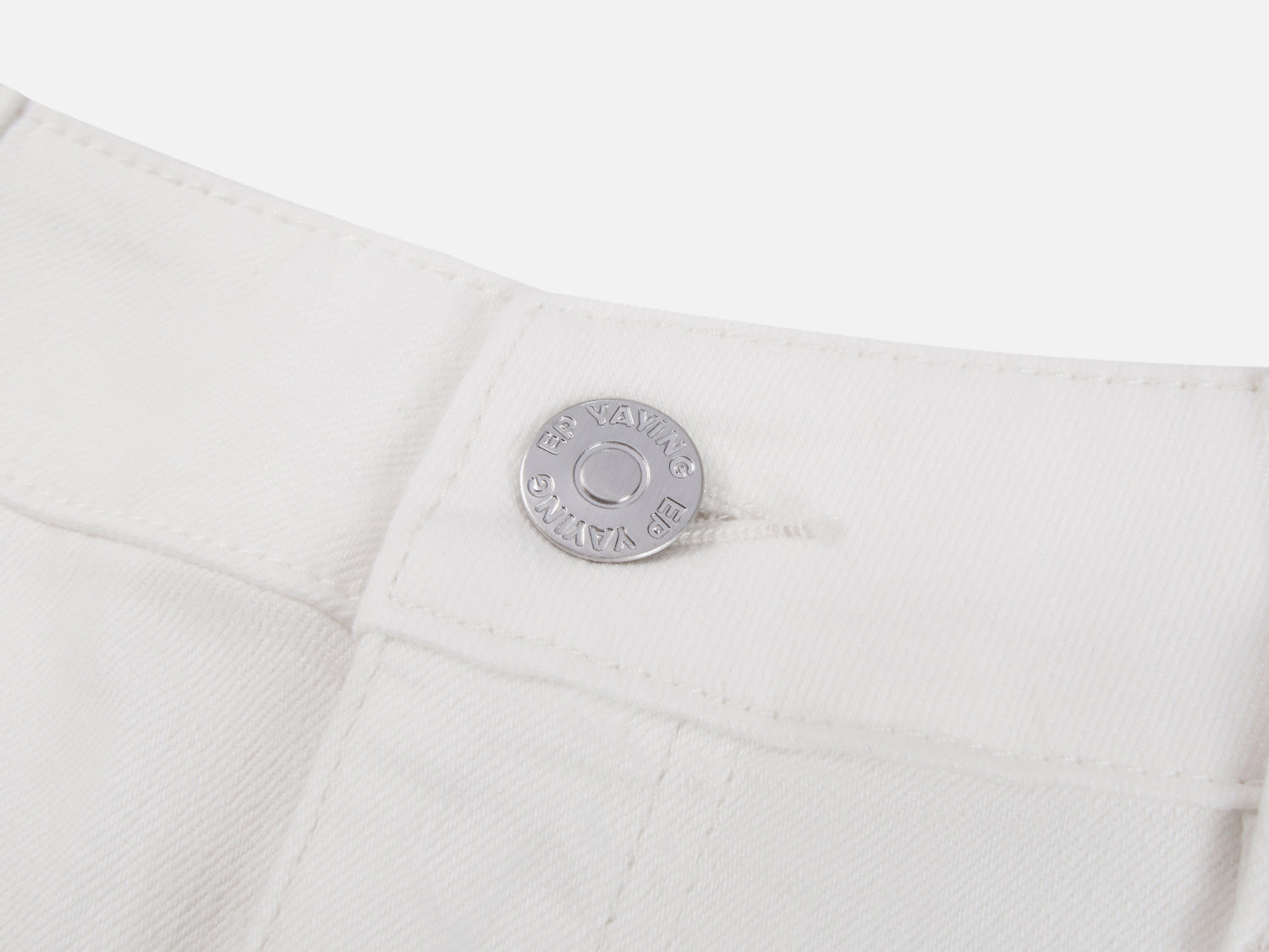 A-line Denim Skirt | White