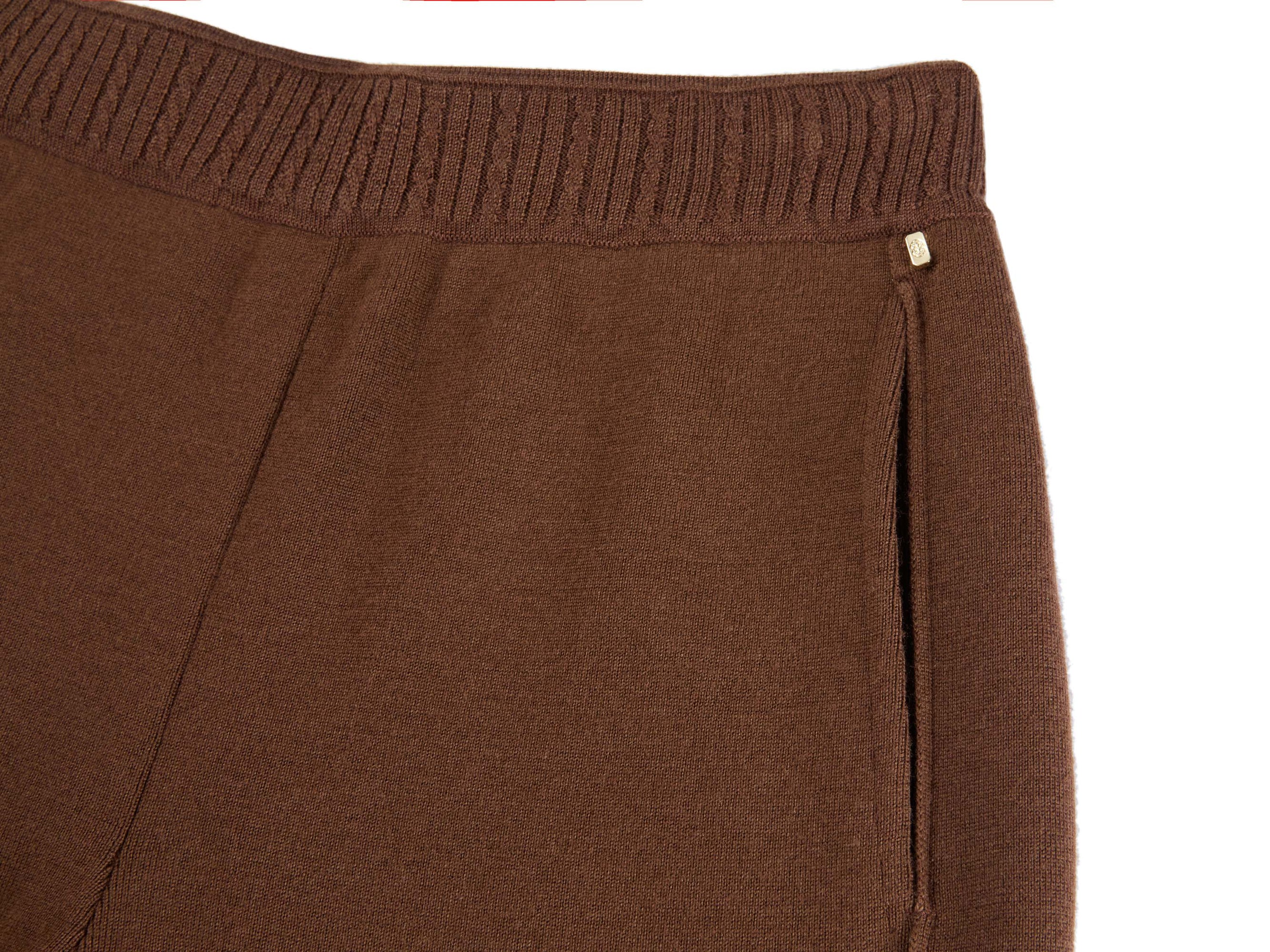 Wool Cashmere Straight-Leg Pants | Brown