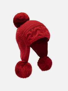 Knit Beanie | Red/Maroon