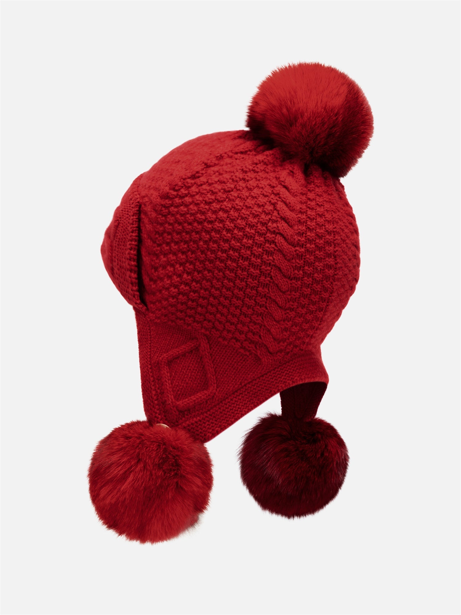 Knit Beanie | Red/Maroon