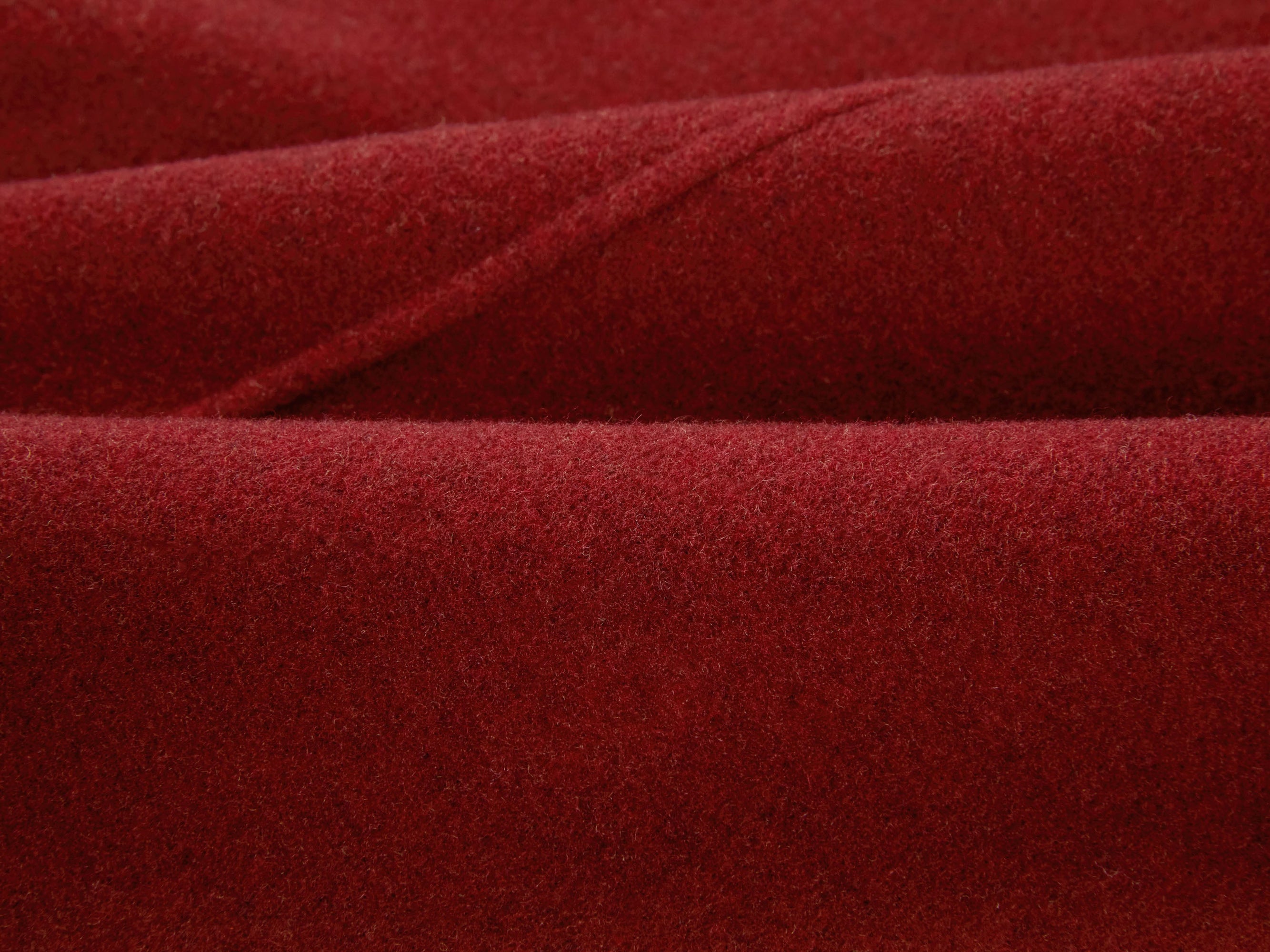 Wool-Blend Long Cardigan | Deep Red