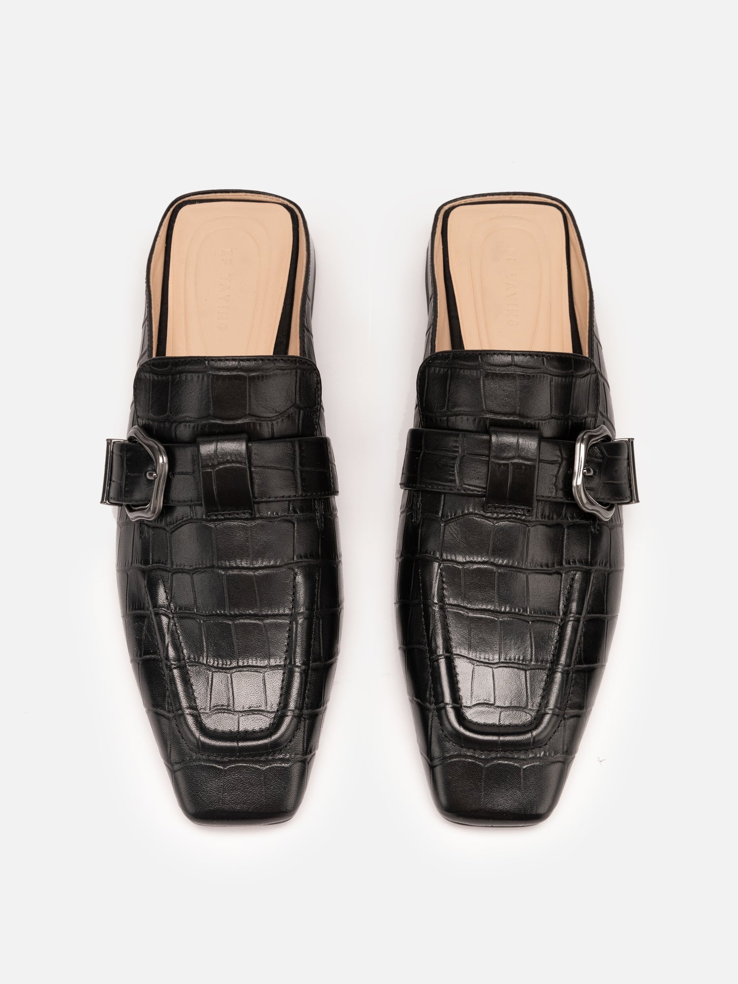 Low-heeled Muller Slippers | Black