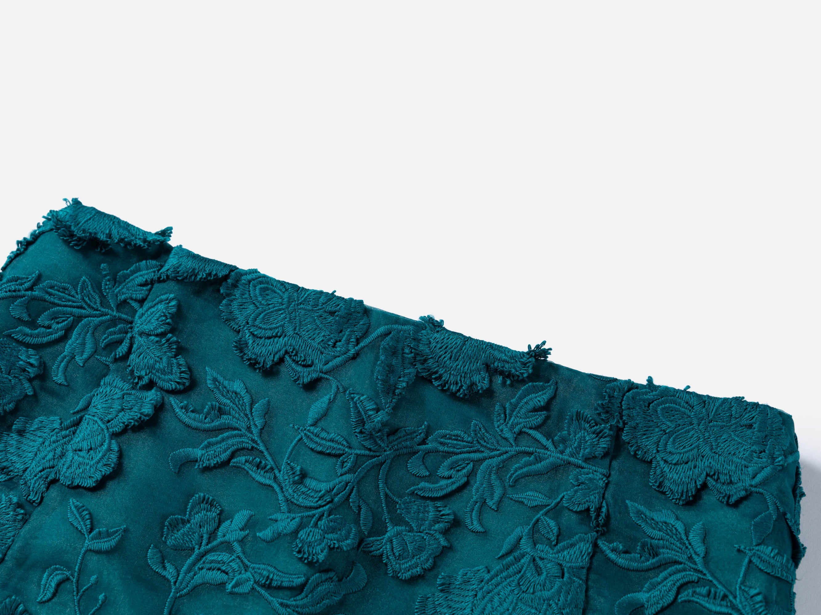 3D floral Skirt | Green