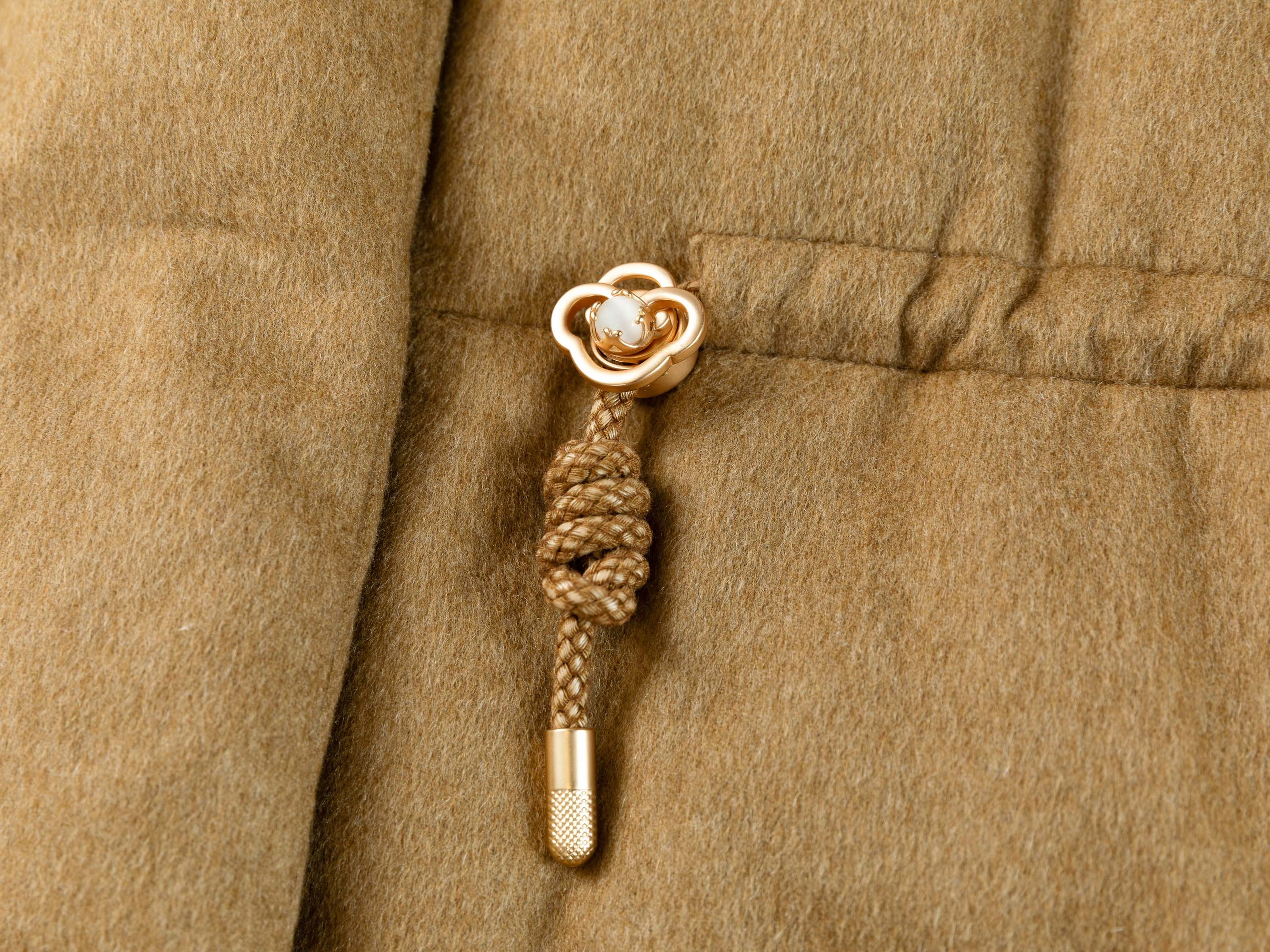 Cashmere Goose Down Jacket | Camel