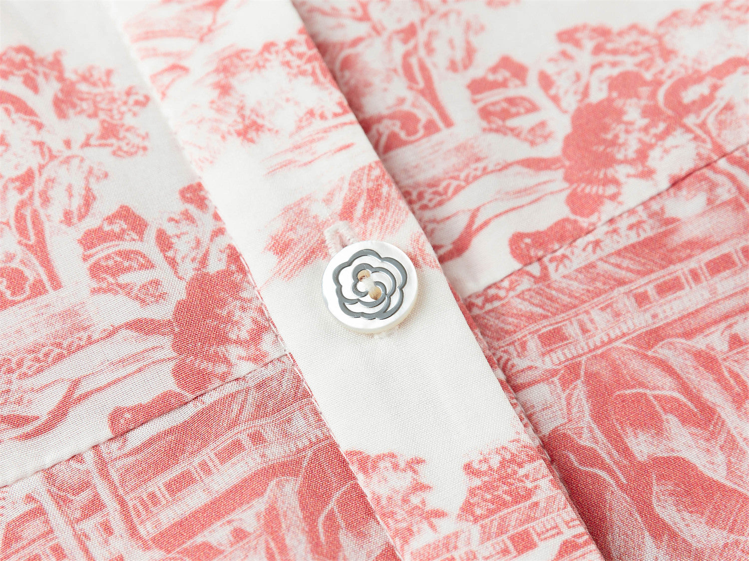 Silk-Cotton Printed Dress | Pink