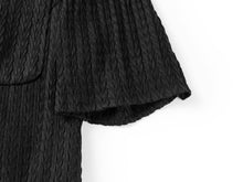 Acetate Lightweight Short-Sleeve Coat | Black