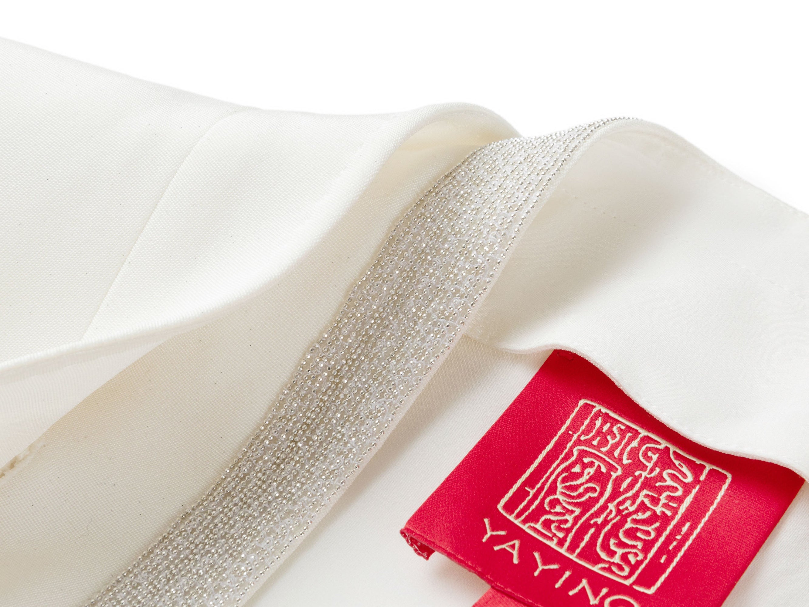 Silk Waist-Defining Blazer Coat | White