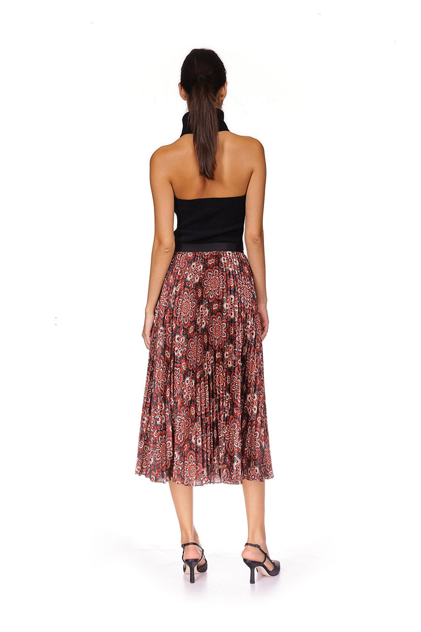 Women | Vienna Skirt | Scarf Medallion Rum Raisin