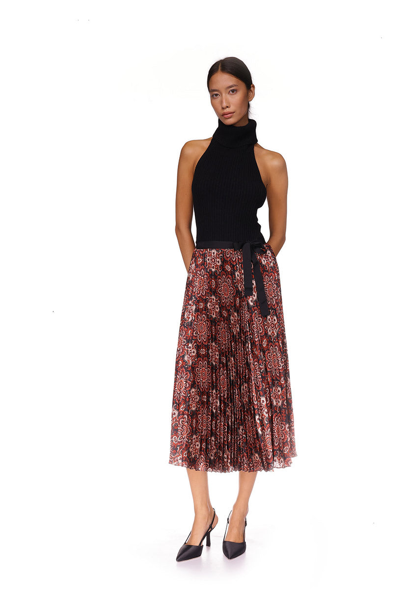 Women | Vienna Skirt | Scarf Medallion Rum Raisin