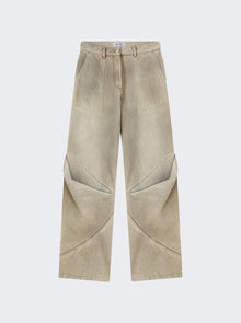 Women | The Attico | Baggy Long Pants Vintage Grey | Beige