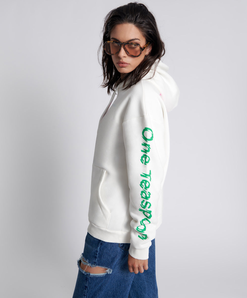 Get Physical Oversized Sweater Hoody | White