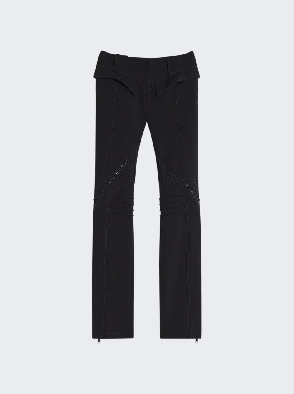 Women | Mugler | Zipped Scuba Pants | Black