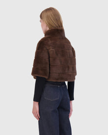 THEIA | Fur-Free Mink (Faux Fur) Bolero | Brown