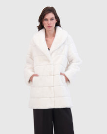 THEIA | Fur-Free Mink (Faux Fur) Stroller | White