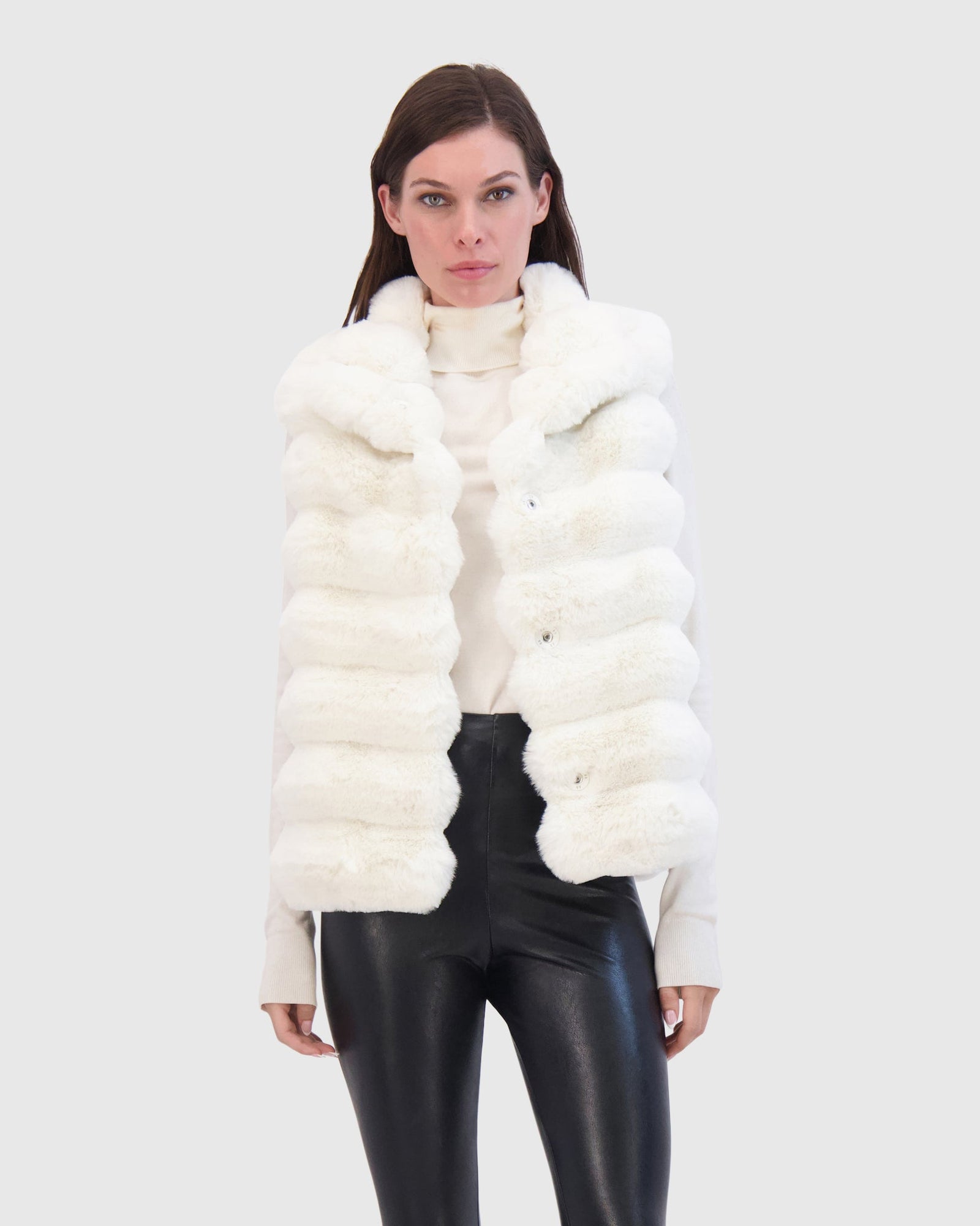 THEIA | Fur-Free Chinchilla (Faux Fur) Vest | White Chinch