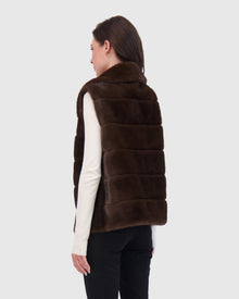 THEIA | Fur-Free Mink (Faux Fur) Vest  | Brown