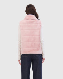 THEIA | Fur-Free Mink (Faux Fur) Vest  | Pink