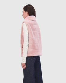 THEIA | Fur-Free Mink (Faux Fur) Vest  | Pink