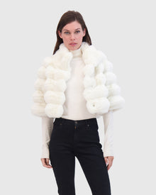 THEIA | Fur-Free Chinchilla (Faux Fur) Bolero | White Chinch