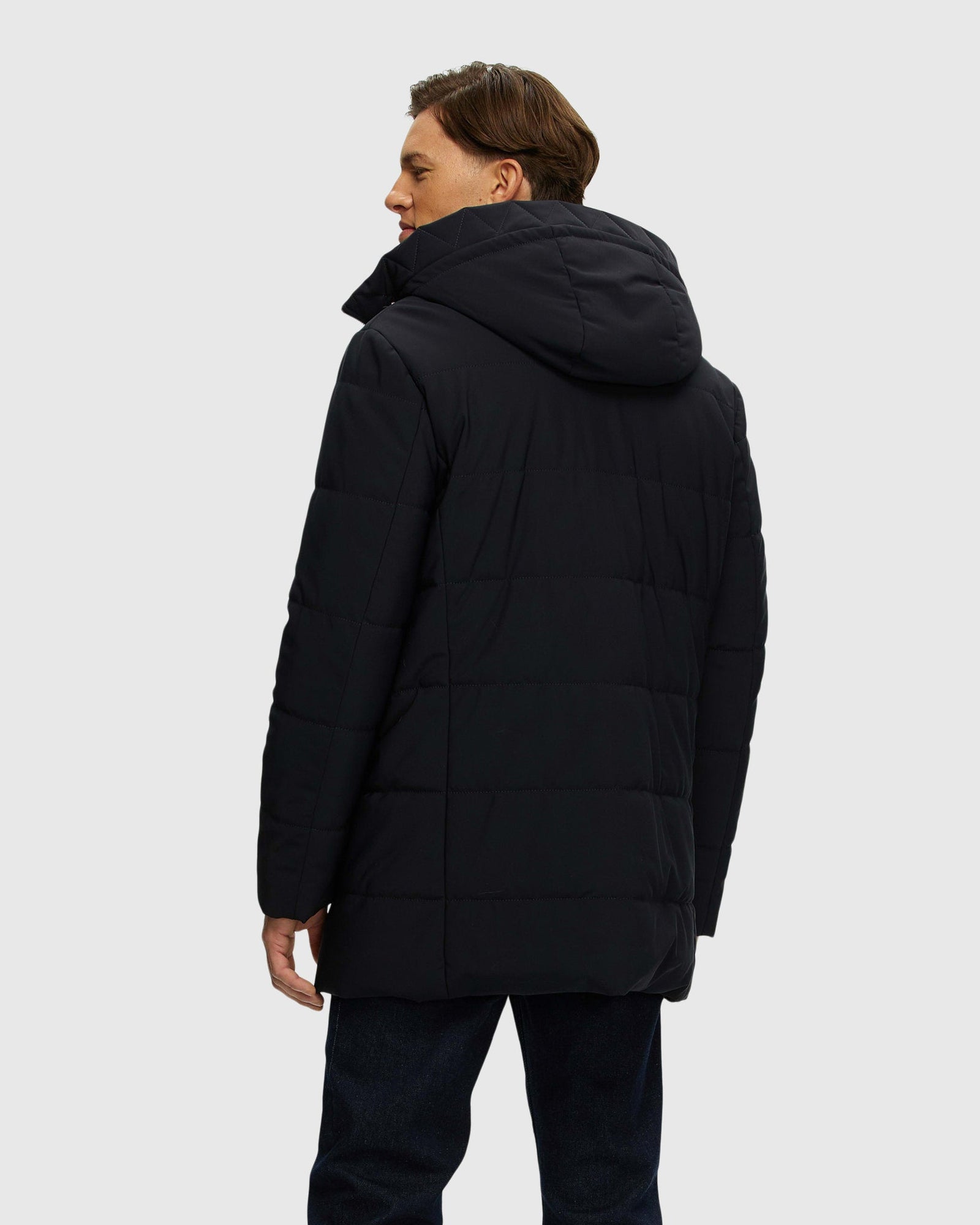 Men | Parka With Select Shearling Lamb Collar | Dark Blue